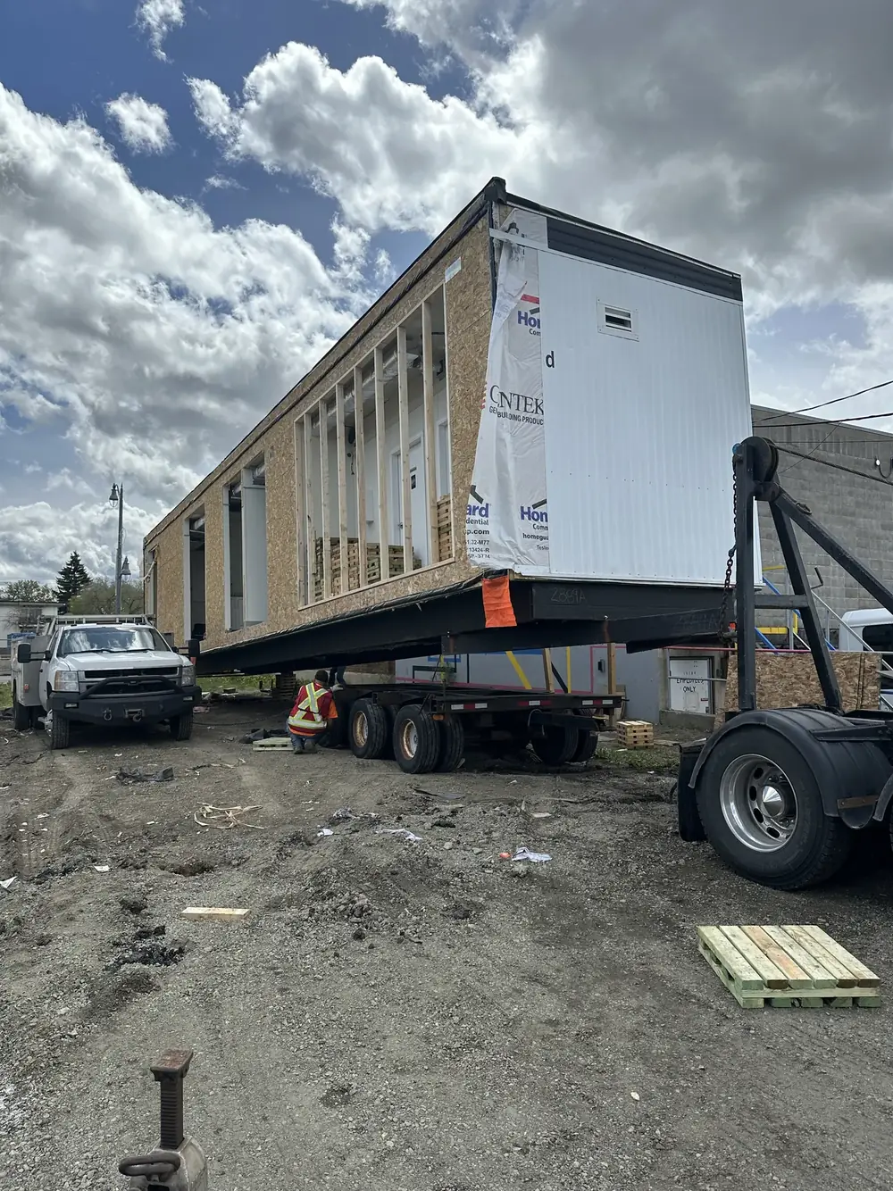 Modular unit delivered to site